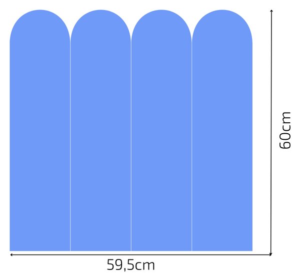 PIPPER. Textil öntapadó tapéta - Boltív - Kék szín Méret: 80cm, Szín: Kombináció