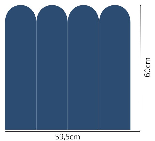 PIPPER. Textil öntapadó tapéta - Boltív - Sötétkék színű Méret: 60cm, Szín: Kombináció
