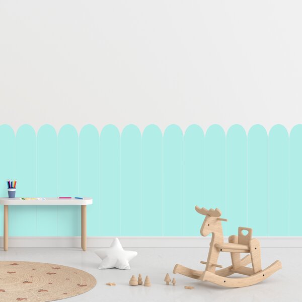 PIPPER. Textil öntapadó tapéta - Boltív - Türkiz színű Méret: 100cm, Szín: Sötét