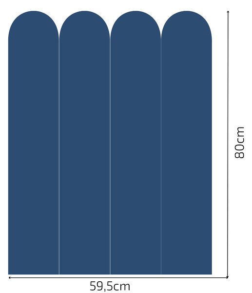 PIPPER. Textil öntapadó tapéta - Boltív - Sötétkék színű Méret: 60cm, Szín: Kombináció