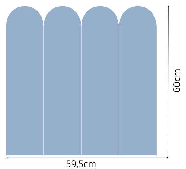 PIPPER. Textil öntapadó tapéta - Boltív - Sötétkék színű Méret: 60cm, Szín: Kombináció