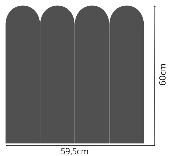PIPPER. Textil öntapadó tapéta - Boltív - Szürke színű Méret: 60cm, Szín: Kombináció