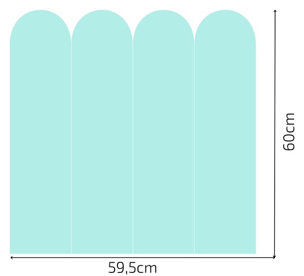 PIPPER. Textil öntapadó tapéta - Boltív - Türkiz színű Méret: 100cm, Szín: Sötét