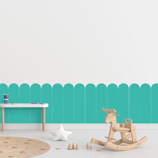 PIPPER. Textil öntapadó tapéta - Boltív - Türkiz színű Méret: 100cm, Szín: Sötét