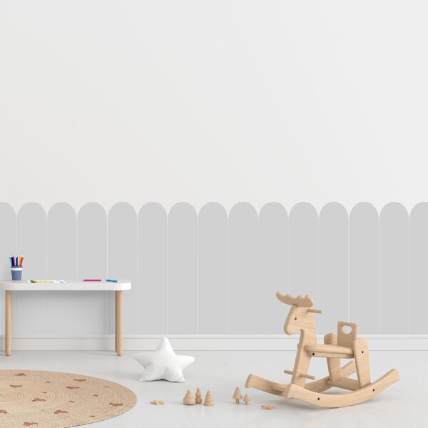 PIPPER. Textil öntapadó tapéta - Boltív - Szürke színű Méret: 60cm, Szín: Kombináció