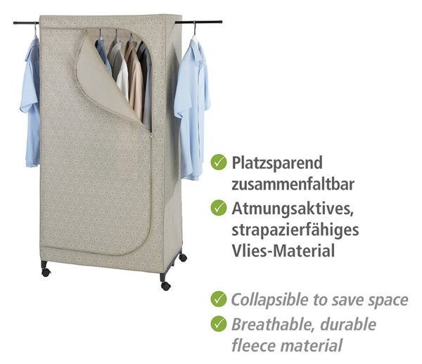 Bézs textil ruhásszekrény 75x160 cm Balance – Wenko