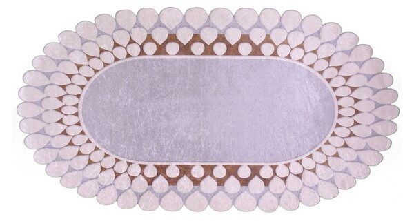 Zinno Oval Kahve szürke szőnyeg, 60 x 100 cm - Vitaus