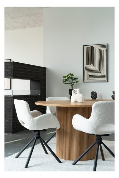 Fehér kárpitozott karfás étkezőfotel szett 2 db-os Amorim – House Nordic