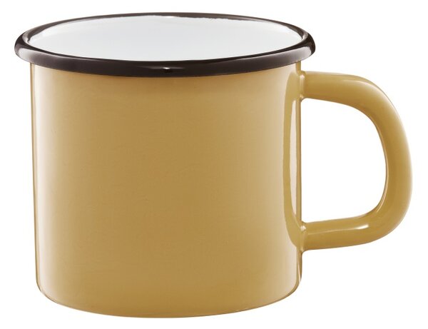 Emalia Olkusz zománcozott bögre 9 cm/0.5 l sárga