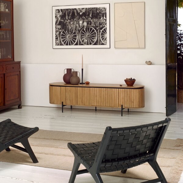 Fa TV állvány Kave Home Licia 200 x 55 cm
