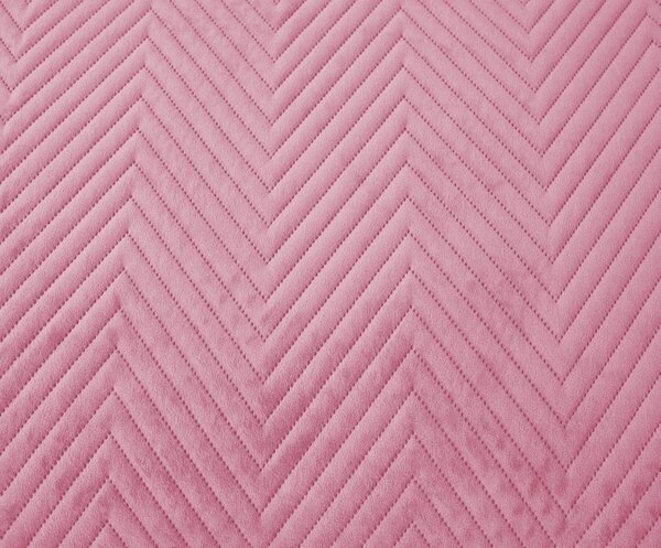 Világos rózsaszín bársonyos ágytakaró ARROW VELVET Méret: 200 x 220 cm