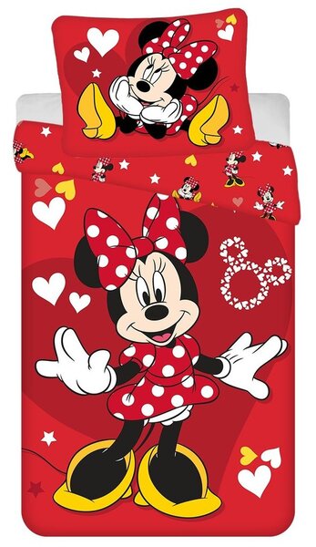 Jerry Fabrics Ágynemű Minnie mintával - Minnie - Bows and flowers | 140 x 200 cm / 70 x 90 cm