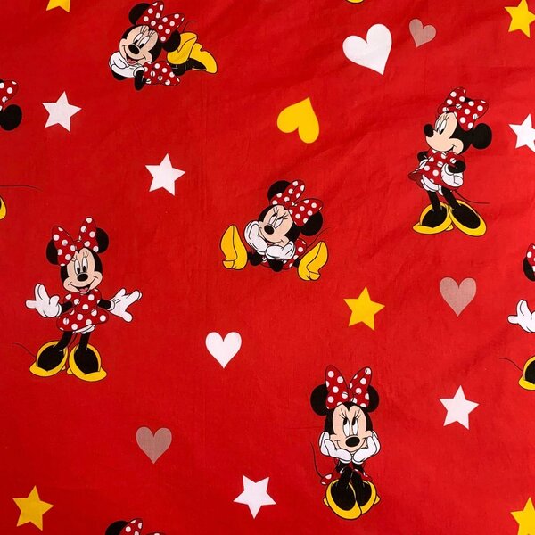 Jerry Fabrics Ágynemű Minnie mintával - Minnie - Bows and flowers | 140 x 200 cm / 70 x 90 cm