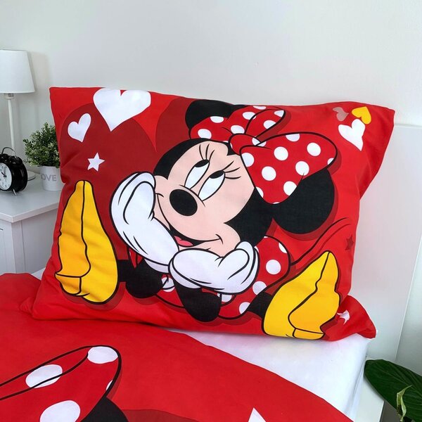 Jerry Fabrics Ágynemű Minnie mintával - Minnie - Bows and flowers | 140 x 200 cm / 70 x 90 cm