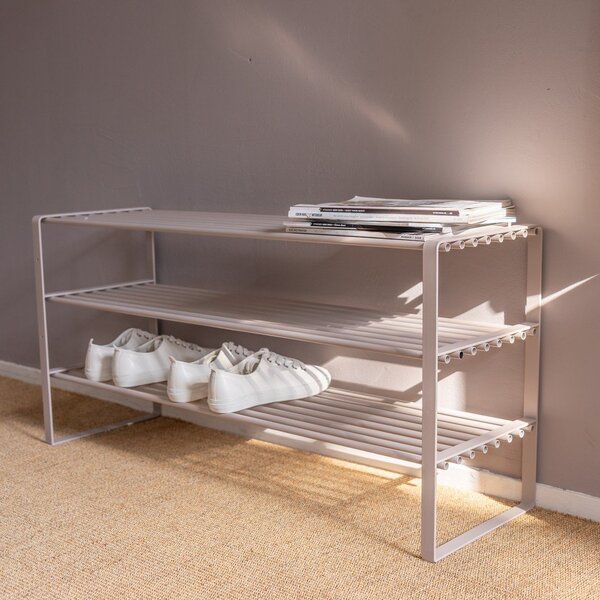 Szürkésbarna fém cipőtartó 70x48,5x29 cm Rex – Spinder Design