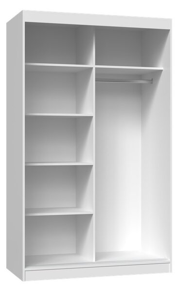 Aldabra IGA 120 tolóajtós gardróbszekrény, 120x200x61 cm, 1 tükörrel, tölgy