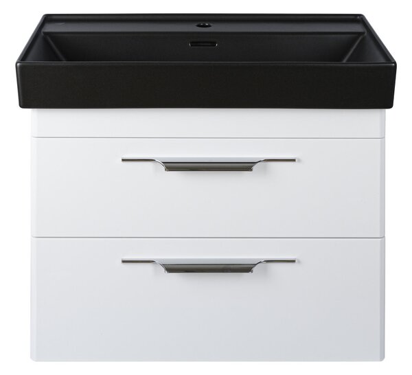 TMP LUX 60 fali fürdőszobabútor - CeraStyle SHARP FEKETE mosdóval - 60 x 48 cm