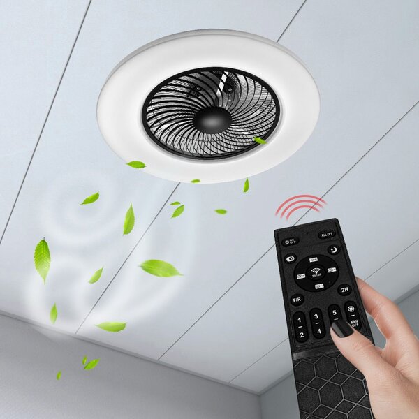 Lámpa ventilátorral APP1552-C BLACK