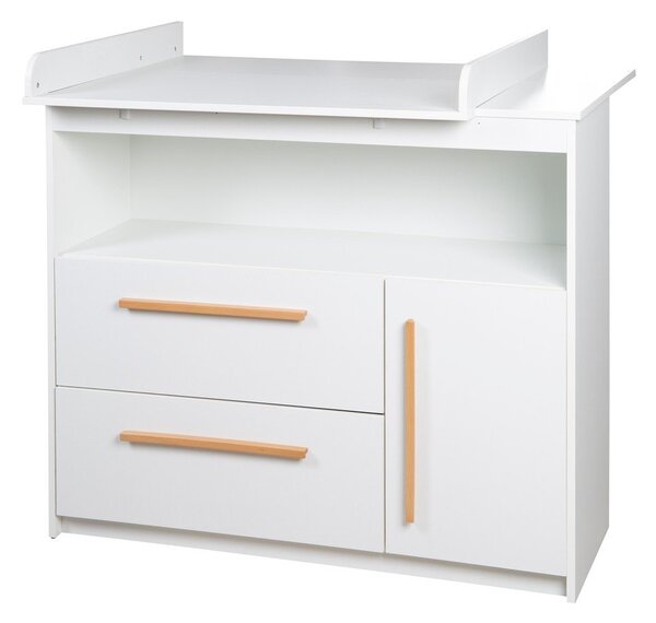 Fehér alacsony gyerek komód 107x98 cm Lilo – Roba