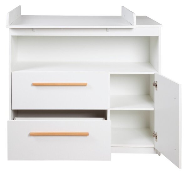 Fehér alacsony gyerek komód 107x98 cm Lilo – Roba