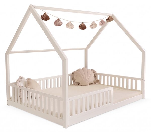 BIANCO New leesésgátlós házikó ágy 140x200 - fehér