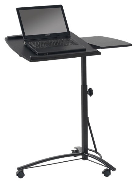 HAL-B14 görgős laptop asztal (állítható magasság, fekete)