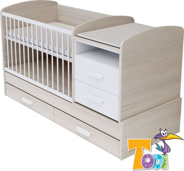 Todi Ice Cream Kombi Kiságy Pelenkázóval - 70x120cm