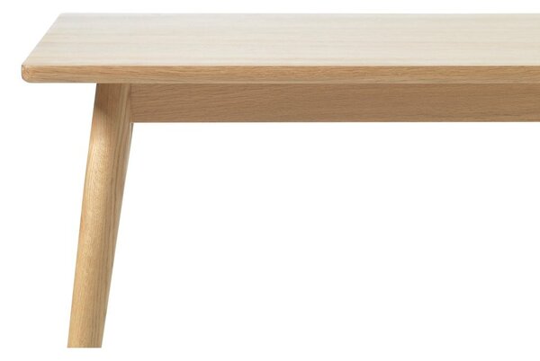 Natúr színű bővíthető étkezőasztal tölgyfa dekoros asztallappal 150x90 cm Barrali – Unique Furniture
