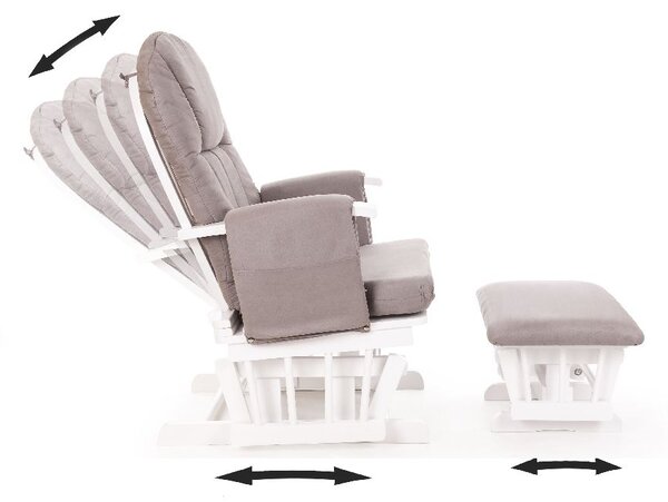 Design Plus Hintafotel (fehér - szürke)