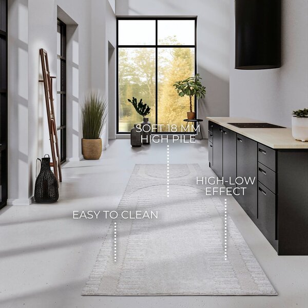 Krémszínű futószőnyeg 80x240 cm Bartoux Cream White – Elle Decoration
