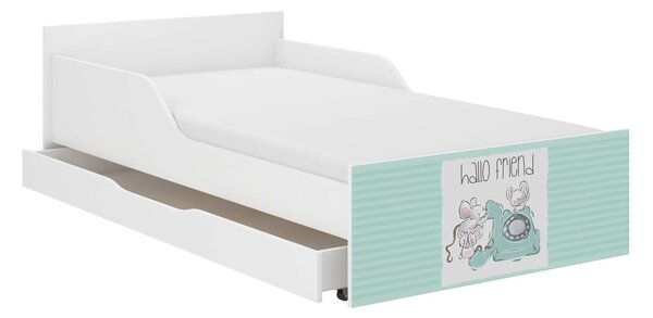 PUFI gyerekágy 180x90 matraccal és ágyneműtartóval - barátok
