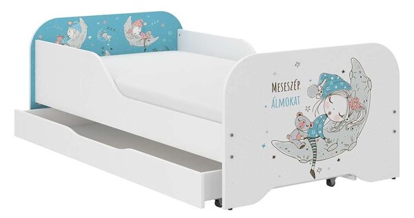 MIKI gyerekágy 140x70cm matraccal és ágyneműtartóval - álomszuszék