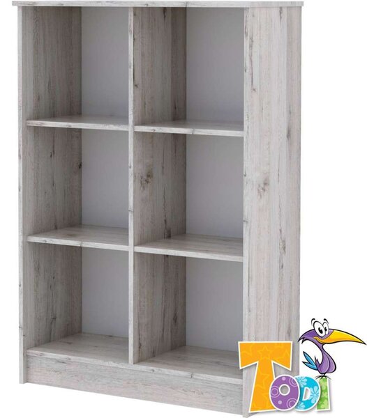 Todi Bee – nyitott polcos szekrény (140 cm magas)