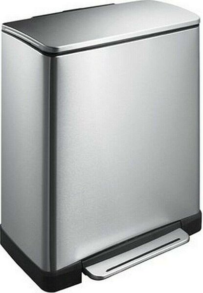 VEPA BINS Pedálos szemetes, 46 l, rozsdamentes acél, VEPA BINS "Eko", matt
