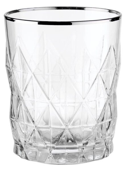 UPSCALE vizes pohár ezüst szegéllyel 345 ml