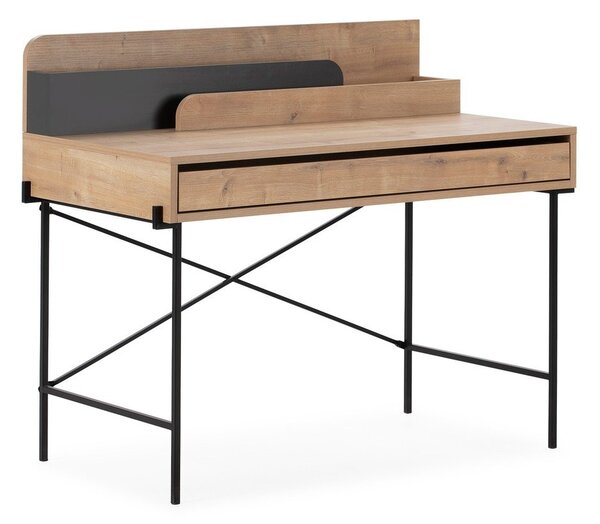 Tölgyfa szekreter típusú íróasztal 60x113 cm Lila – Marckeric