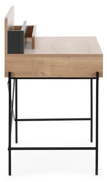 Tölgyfa szekreter típusú íróasztal 60x113 cm Lila – Marckeric