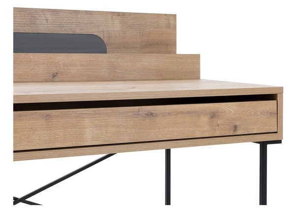Tölgyfa szekreter típusú íróasztal 60x113 cm Lila – Marckeric