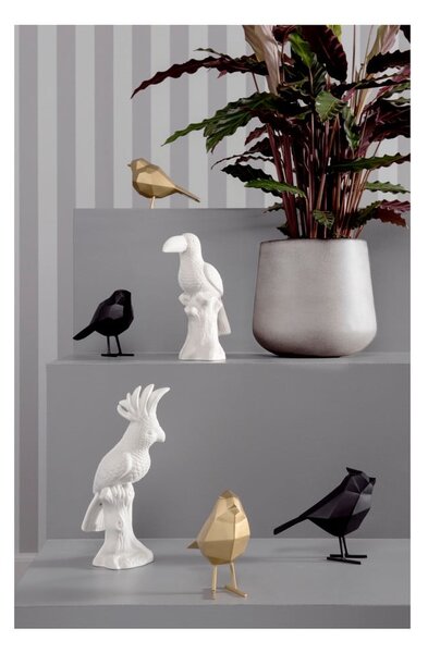 Bird Small Statue fekete dekorációs szobor - PT LIVING