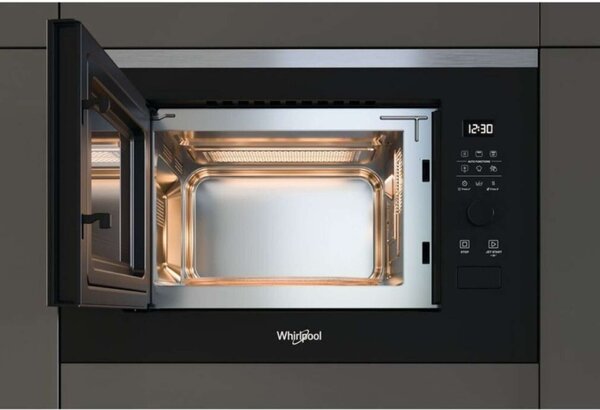 Whirlpool WMF250G Beépíthető mikrohullámú sütő, 25L, 900W, 7 fokozat, Grill, Jet Start