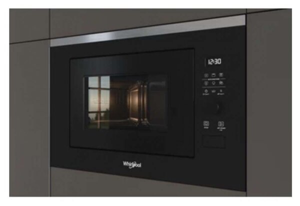 Whirlpool WMF250G Beépíthető mikrohullámú sütő, 25L, 900W, 7 fokozat, Grill, Jet Start
