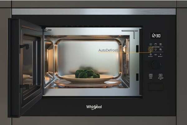 Whirlpool WMF250G Beépíthető mikrohullámú sütő, 25L, 900W, 7 fokozat, Grill, Jet Start