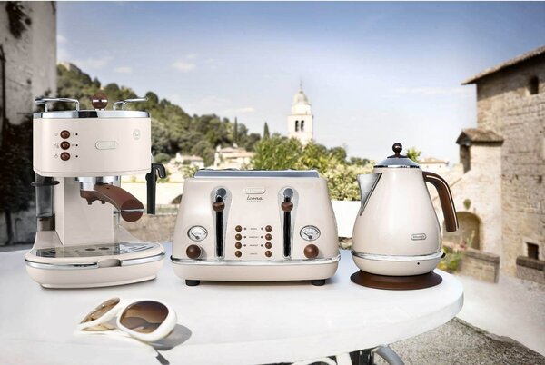 DeLonghi ECOV311BG Icona Vintage Eszpresszó Kávéfőző, Bézs
