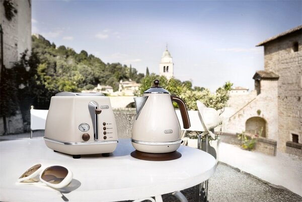 DeLonghi CTOV2103BG Kenyérpirító, 2 szeletes, 900 W, Vintage, Bézs