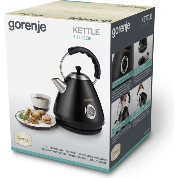 Gorenje K17CLBK Vízforraló 2200W - fekete