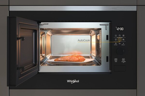 Whirlpool WMF200G Beépíthető mikrohullámú sütő, 20L, 800W, Quartz grill