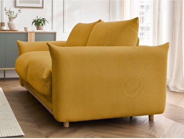 Sárga kinyitható kanapé 214 cm Ernest – Bobochic Paris