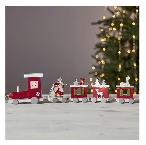 Eglo Eglo 410422 - LED Karácsonyi dekoráció LOKE 10xLED/0,012W/2xAAA piros EG410422
