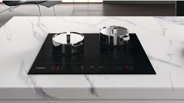 Whirlpool WF S4160 BF Beépíthető indukciós főzőlap, 59 cm, 4 főzőzóna, Chefcontrol, FlexiSide