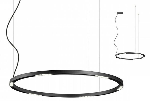 UNION LED csillár, 90 cm, fekete